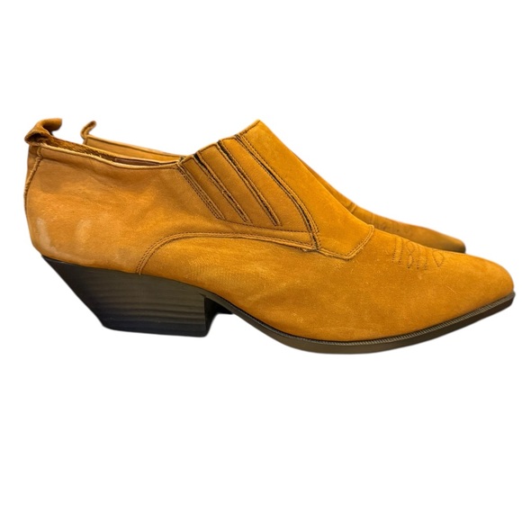 Maine Woods Women’s Vintage Tan Leather Cowboy Booties sz 10 - Picture 5 of 9